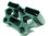 1073 | 10 x Spezialkappen dunkelgrün DUO/TRIO mit Federung | Befestigung Bolzen 12mm | SBS 63